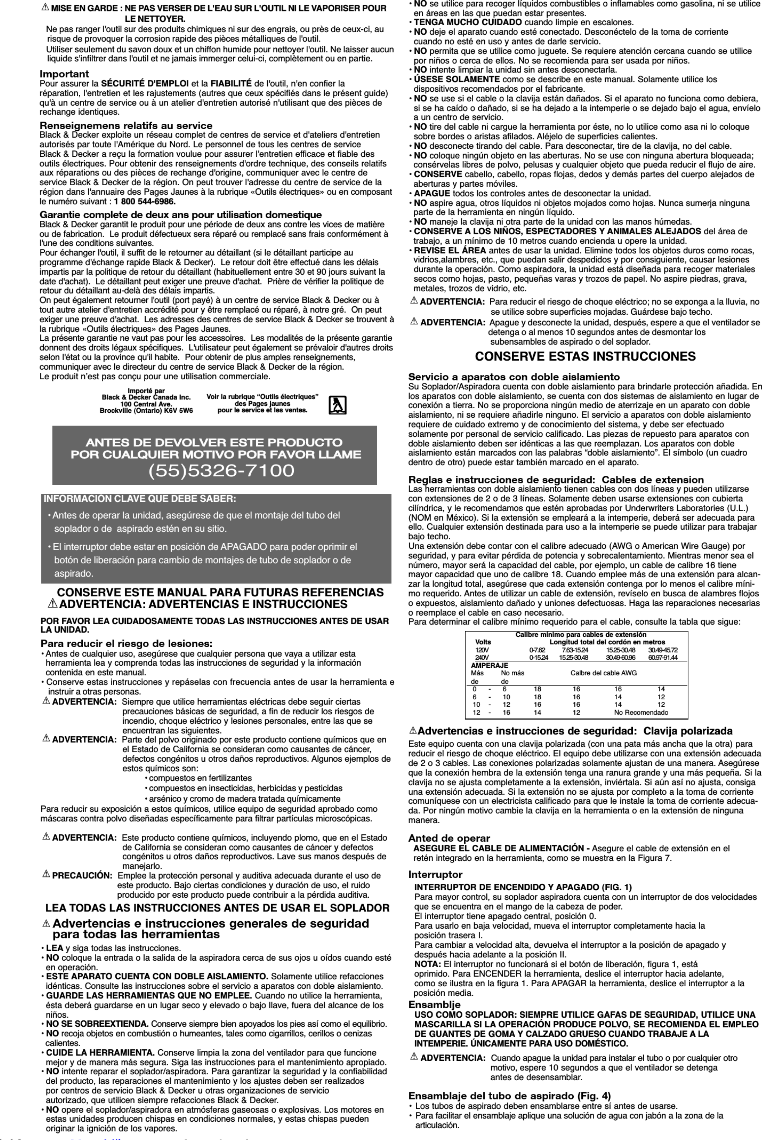Page 4 of 5 - Black-And-Decker Black-And-Decker-Leaf-Hog-Bv4000-Instruction-Manual-1002745 User Manual