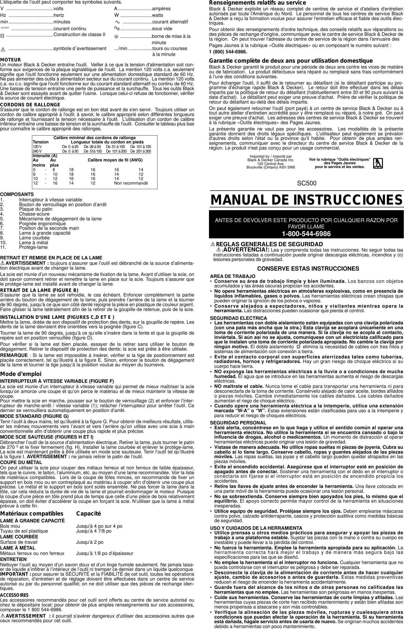 Black And Decker Navigator 613014 01 Instruction Manual SAW UPDATE