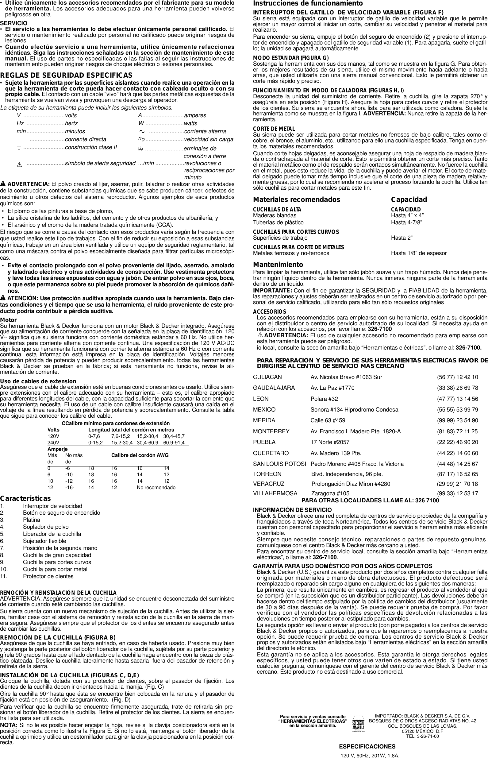 Black And Decker Navigator 613014 01 Instruction Manual SAW UPDATE