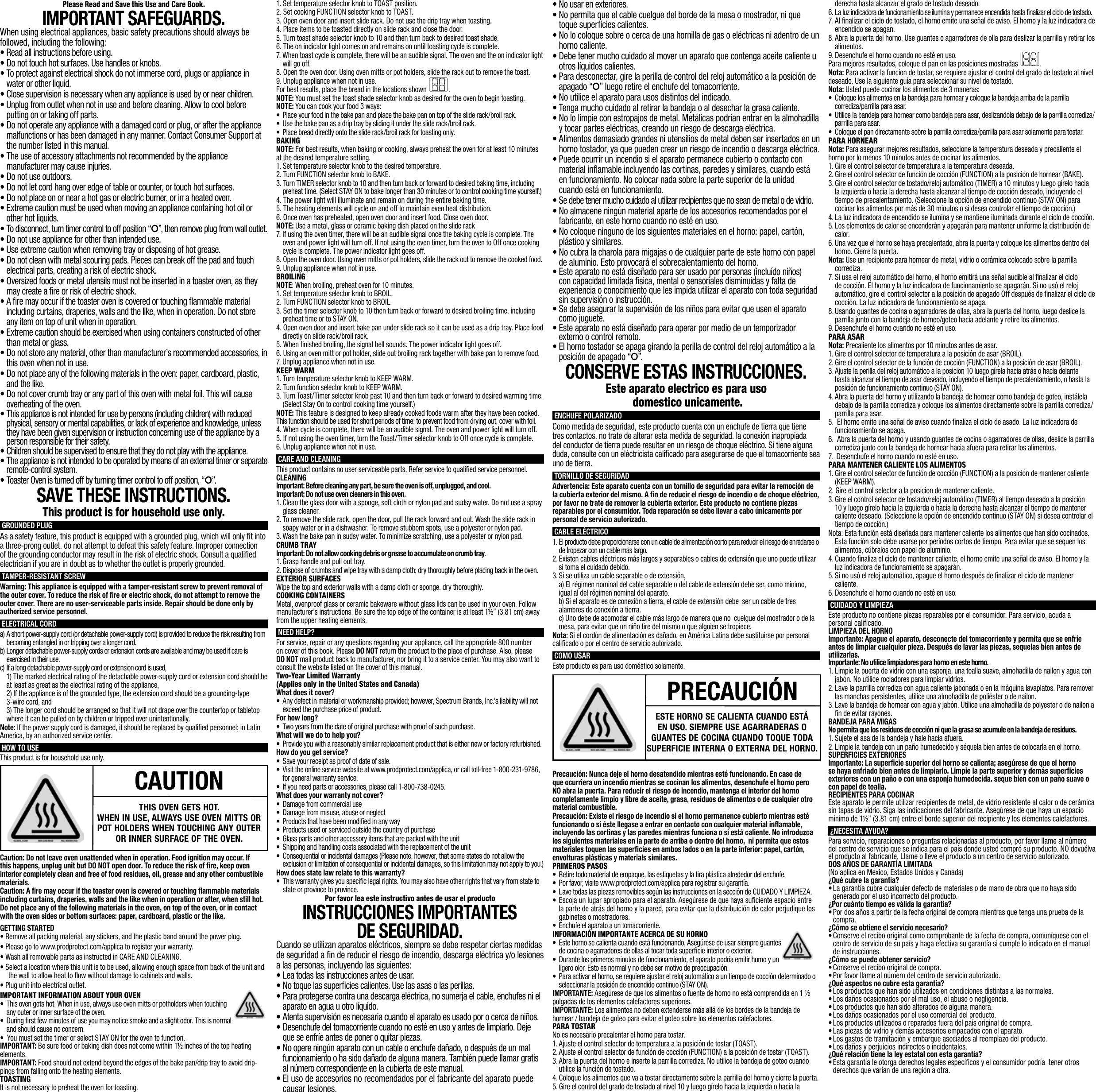 Page 1 of 2 - Black-And-Decker Black-And-Decker-To1356Sg-Use-And-Care-Manual-  Black-and-decker-to1356sg-use-and-care-manual