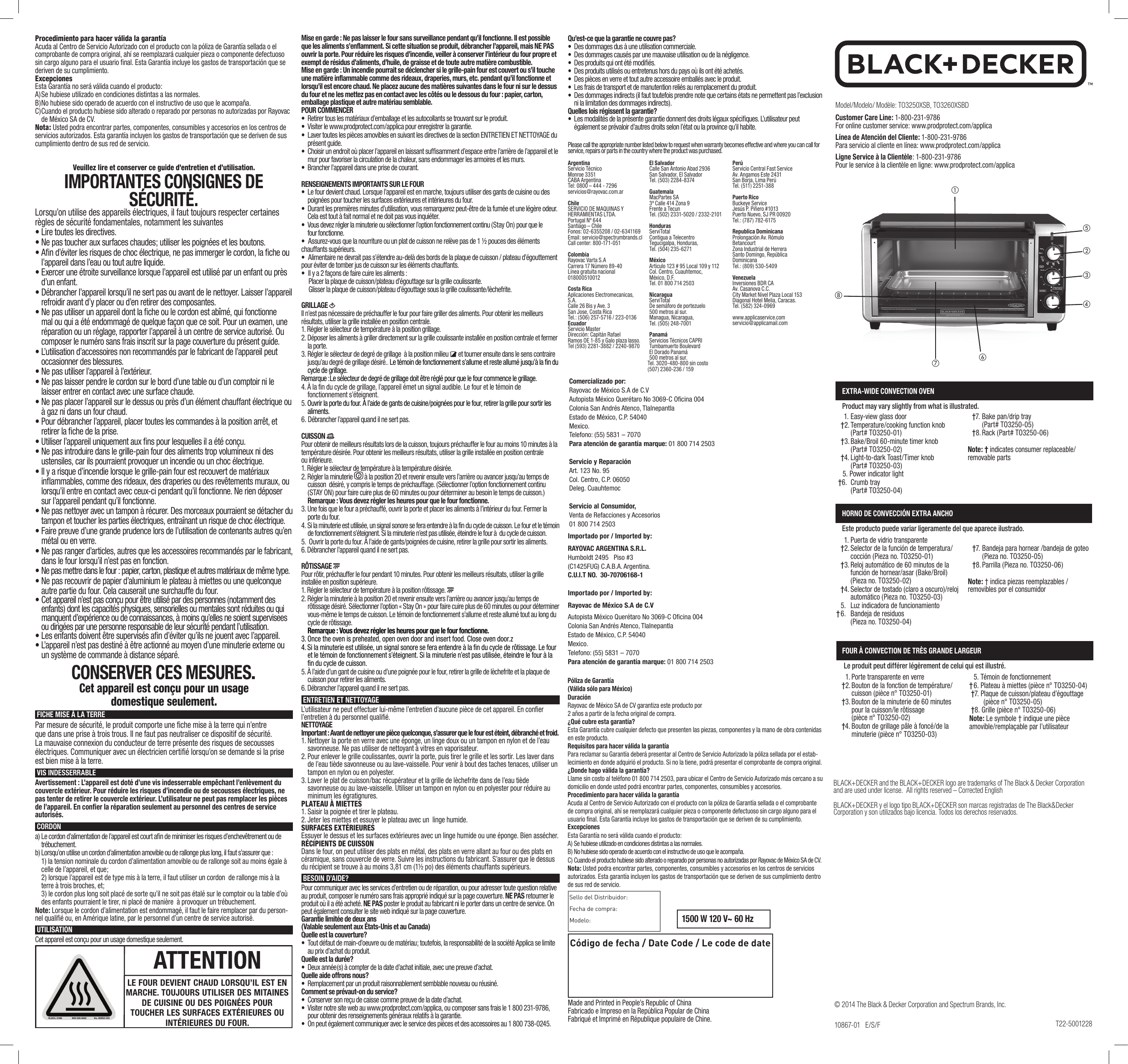 Black And Decker To3260Xsb Use Care Manual