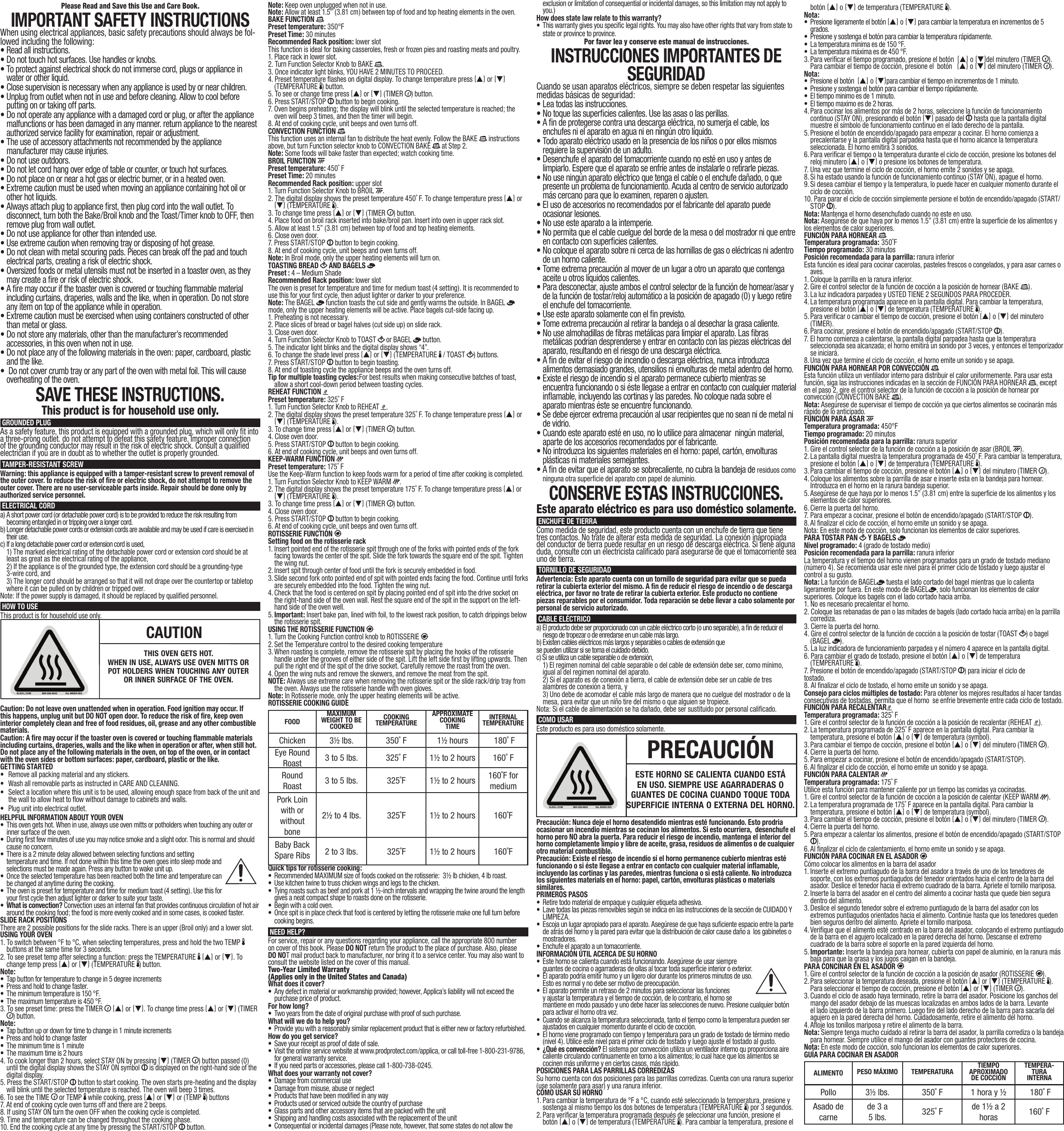 Page 1 of 2 - Black-And-Decker Black-And-Decker-To4211Skt-Use-And-Care-Manual-  Black-and-decker-to4211skt-use-and-care-manual
