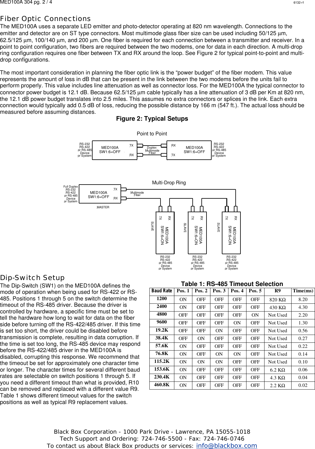 Page 2 of 4 - Black-Box Black-Box-Black-Box-Modem-Fiber-Optic-Modem-Users-Manual- MED100A_manual  Black-box-black-box-modem-fiber-optic-modem-users-manual