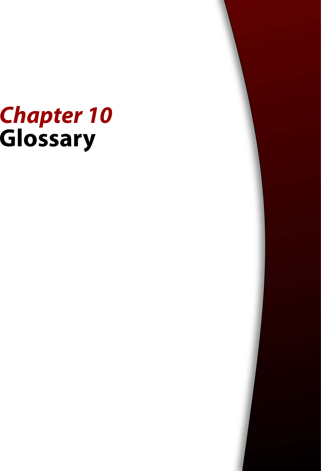 Chapter 10Glossary