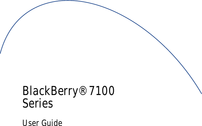 BlackBerry® 7100 SeriesUser Guide