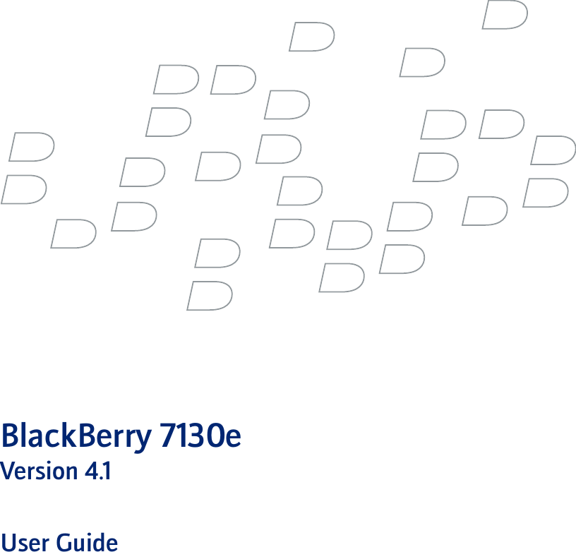 BlackBerry 7130eVersion 4.1User Guide