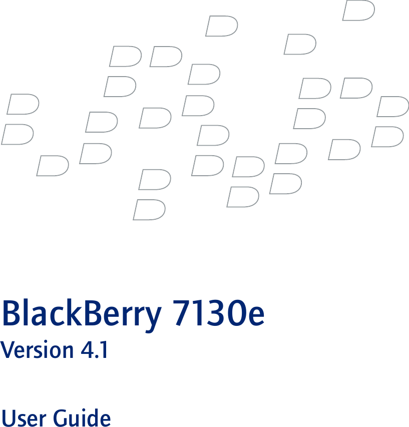 BlackBerry 7130eVersion 4.1User Guide