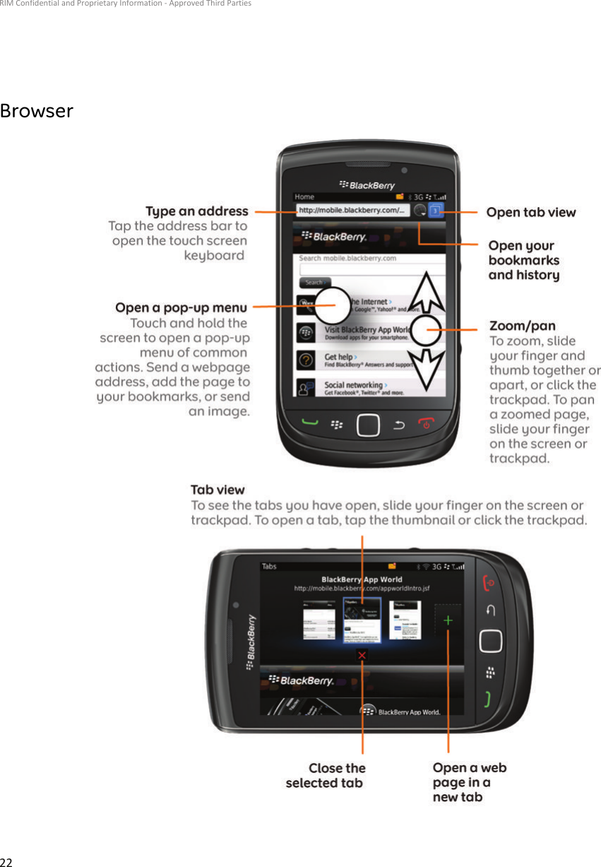 BrowserRIM Confidential and Proprietary Information - Approved Third Parties22