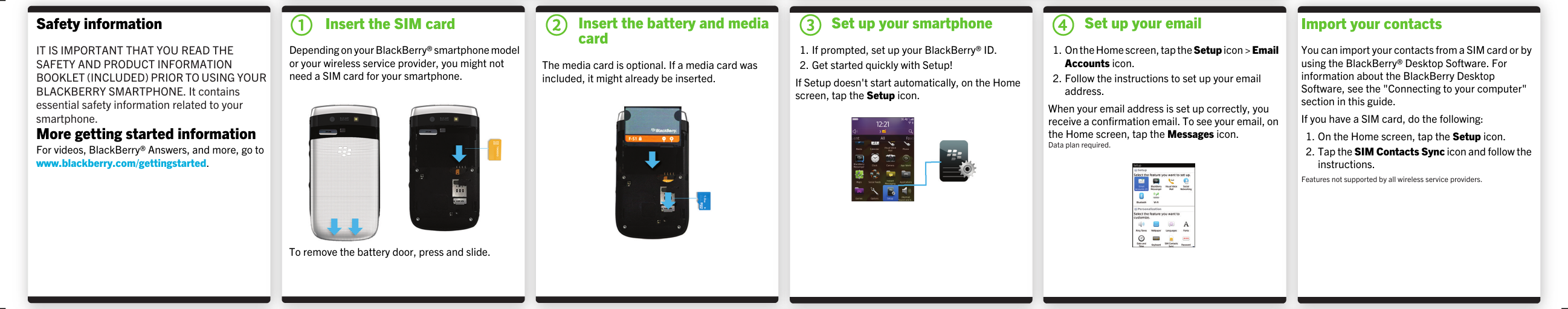 Page 2 of 6 - Blackberry Blackberry-Torch-9810-V7-1-Start-Here-Guide- Blackberry-torch-9810-v7-1-start-here-guide