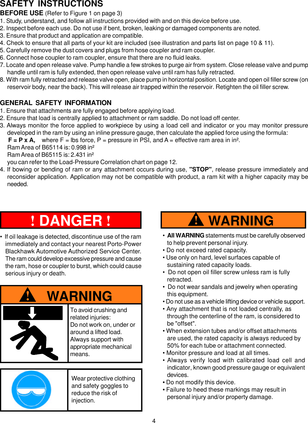 Page 4 of 12 - Blackhawk Blackhawk-Porto-Power-B65114-Users-Manual- S  Blackhawk-porto-power-b65114-users-manual