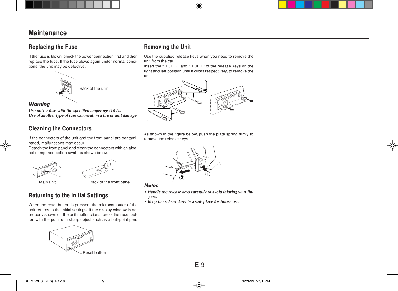 Page 10 of 11 - Blaupunkt Blaupunkt-Cd169-Users-Manual- KEY WEST(En)_Cover Blaupunkt-cd169-users-manual