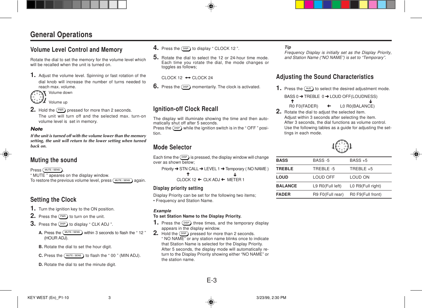 Page 4 of 11 - Blaupunkt Blaupunkt-Cd169-Users-Manual- KEY WEST(En)_Cover Blaupunkt-cd169-users-manual