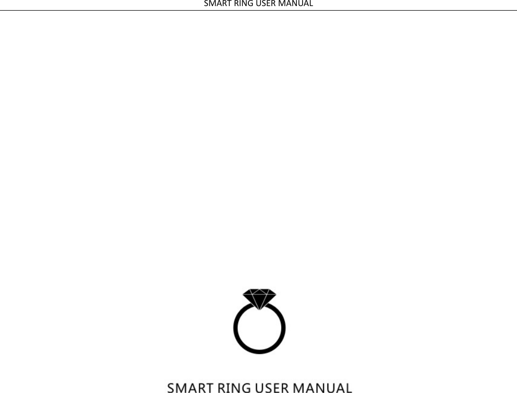 SMART RING USER MANUAL                                                                        