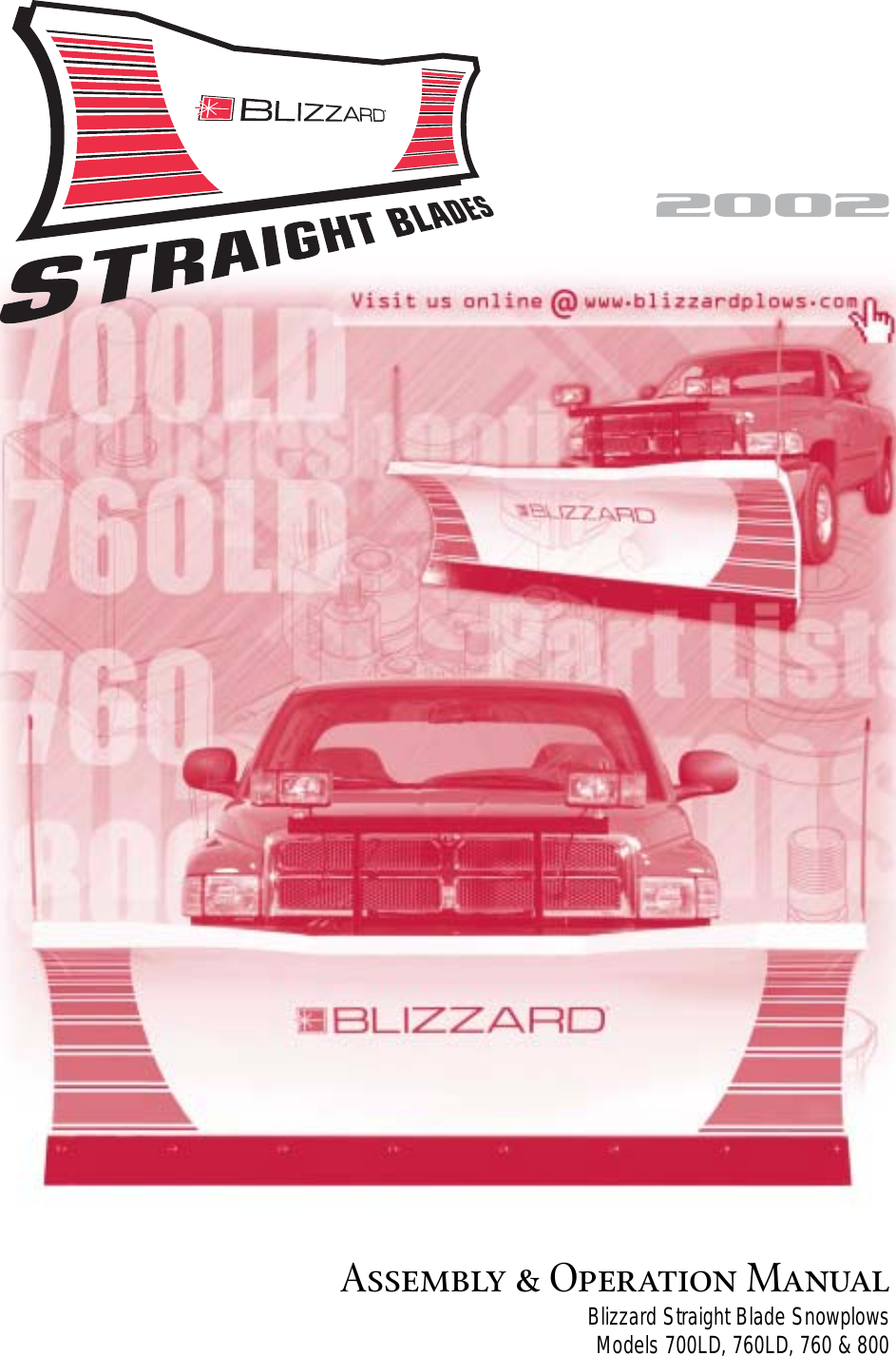 Blizzard Ski Snowshoes 700Ld Users Manual 1 STRAIGHT BLADE 2002