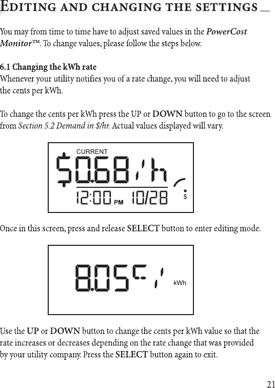 Blue Line Innovations PCMTX01 POWERCOST MONITOR SENSOR UNIT User Manual