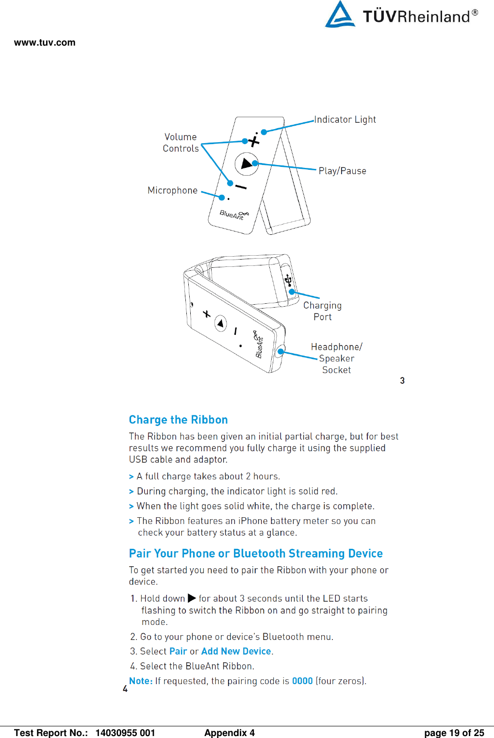 www.tuv.com   Test Report No.:  14030955 001  Appendix 4  page 19 of 25     