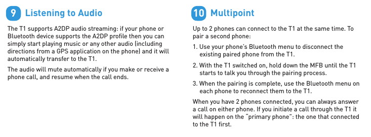 Page 6 of 12 - Blueant Blueant-T1-Rugged-Bluetooth-Headset-Quick-Start-Guide