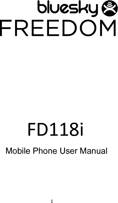 1                                                              FD118i Mobile Phone User Manual      