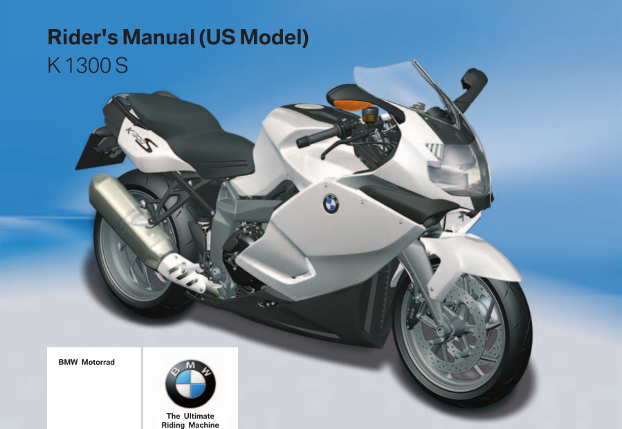 Bmw Motorrad K1300S Users Manual