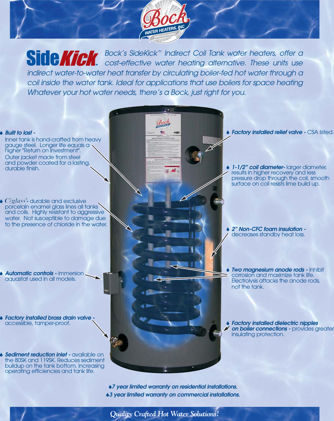 Page 1 of 2 - Bock-Water-Heaters Bock-Water-Heaters-Indirect-Coil-Tank-Water-Heater-Users-Manual- Sidekick Counter Card  Bock-water-heaters-indirect-coil-tank-water-heater-users-manual