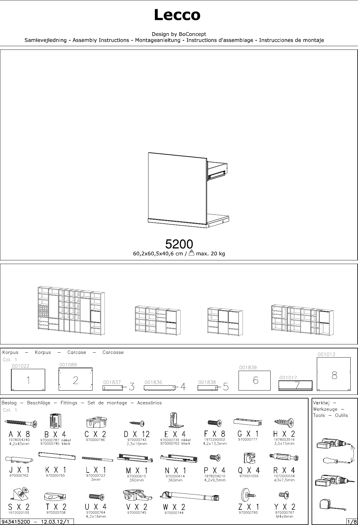 Page 1 of 8 - Boconcept Boconcept--5200-Assembly-Instruction B:\DK_PTA_Share\Inventor Ation\341 Lecco\Lecco 5200\Assembly Instruction\943415200_v1_10