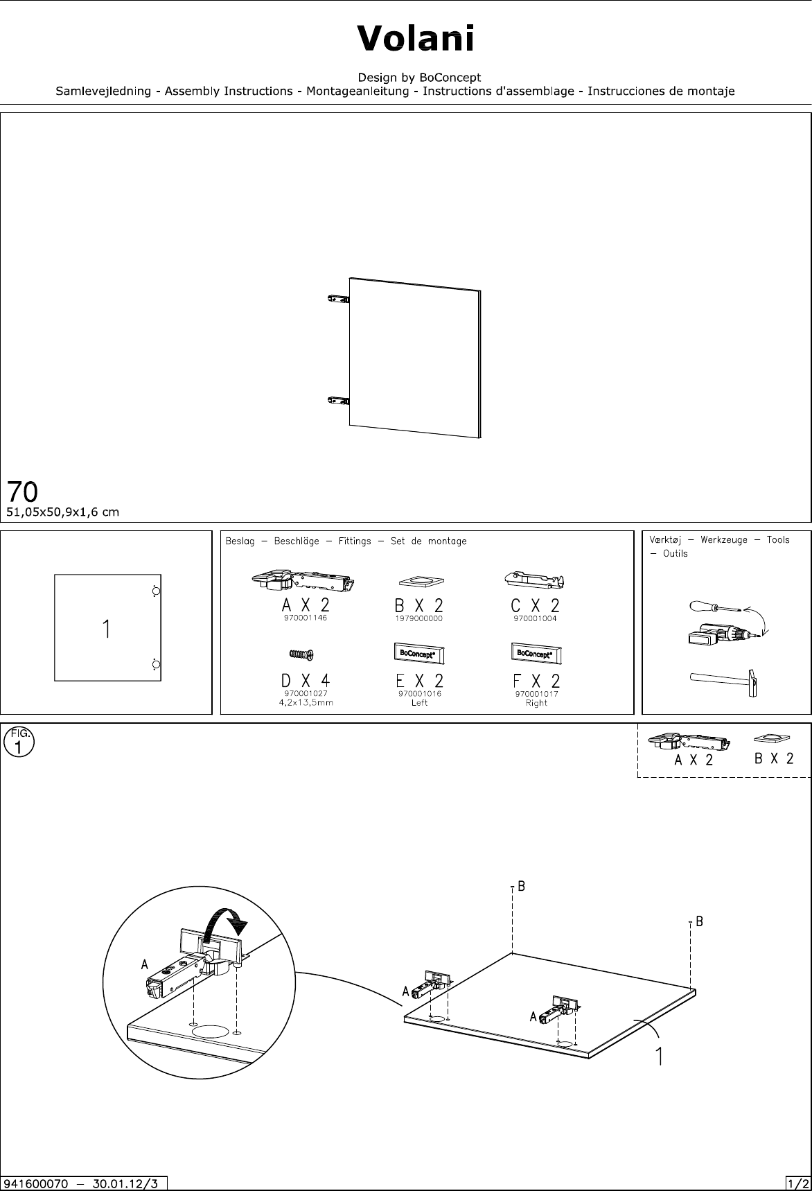 Page 1 of 2 - Boconcept Boconcept--70-Assembly-Instruction B:\DK_PTA_Share\Inventor Ation\360 Volani\Volani 0070\Assembly Instruction\941600070_v3_05