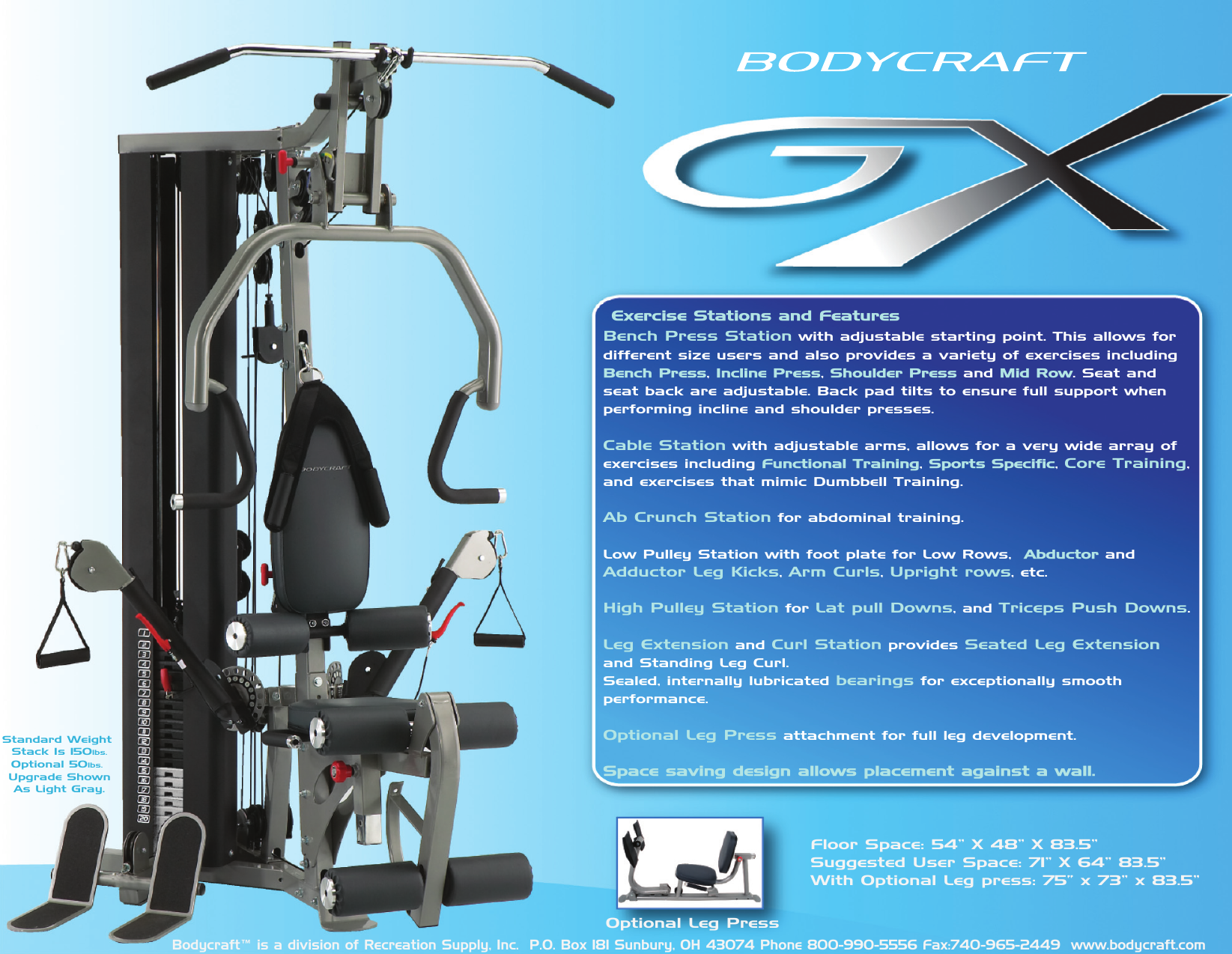 Page 1 of 1 - Bodycraft Bodycraft-Gx-Users-Manual- GXBrochure  Bodycraft-gx-users-manual