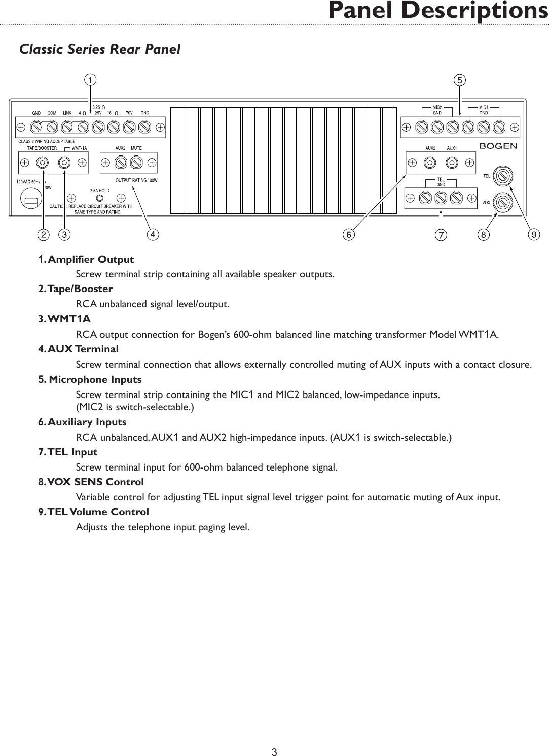 Page 5 of 12 - Bogen Bogen-Bogen-Communications-Car-Amplifier-C60-Users-Manual- C35, C60, & C100 Manual - Public Address Amplifiers  Bogen-bogen-communications-car-amplifier-c60-users-manual