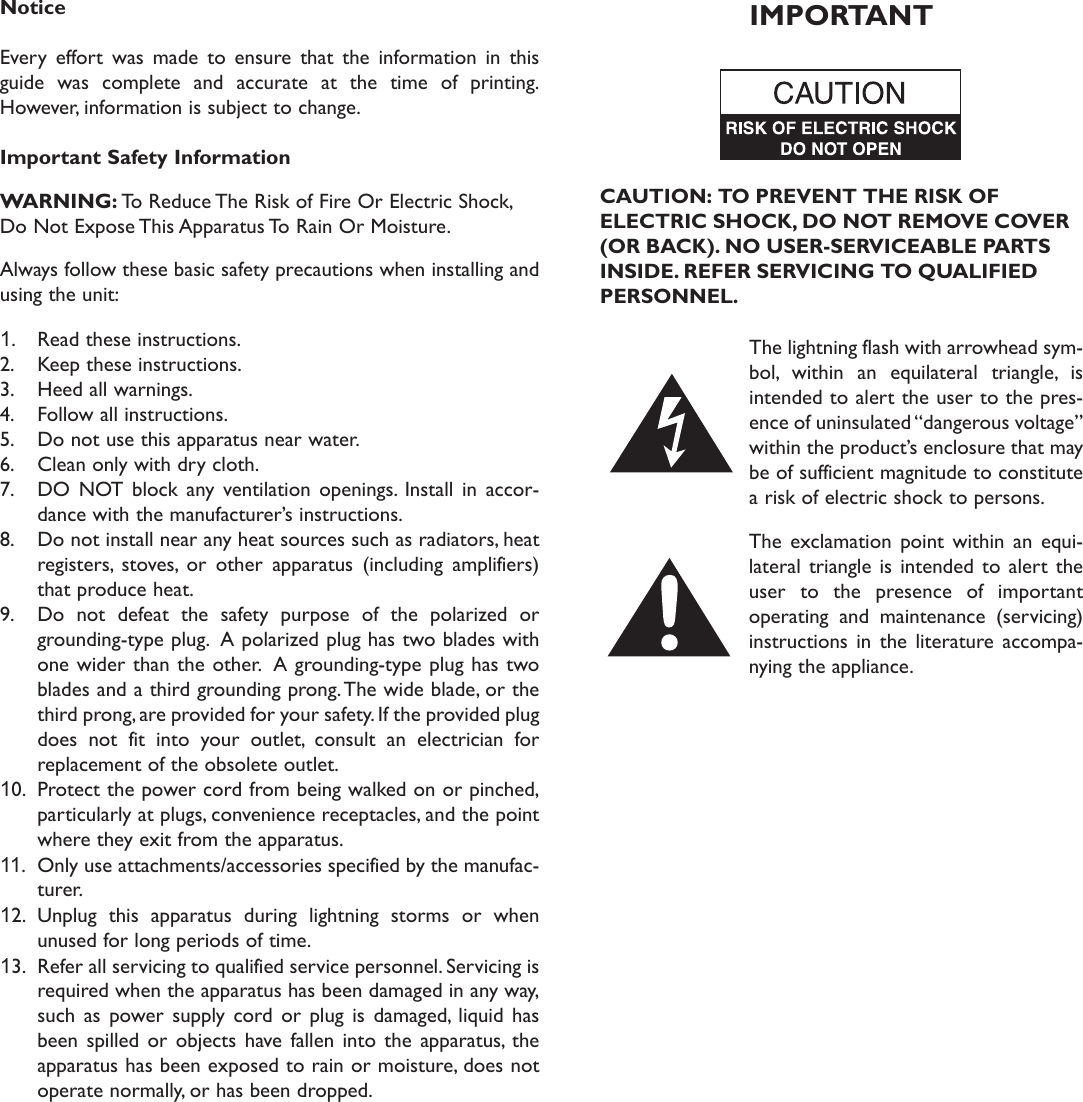 Page 2 of 12 - Bogen Bogen-C100-Users-Manual- C35, C60, & C100 Manual - Public Address Amplifiers  Bogen-c100-users-manual