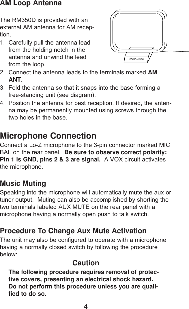 Page 4 of 11 - Bogen Bogen-Rm-350D-Users-Manual- RM350D Manual - AM/FM Digital Receiver  Bogen-rm-350d-users-manual