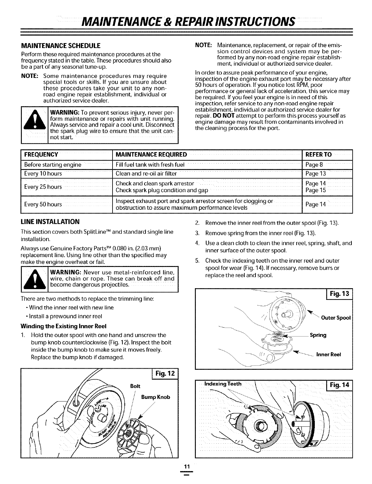 Bolens BL100 User Manual TRIMMER Manuals And Guides L0403044