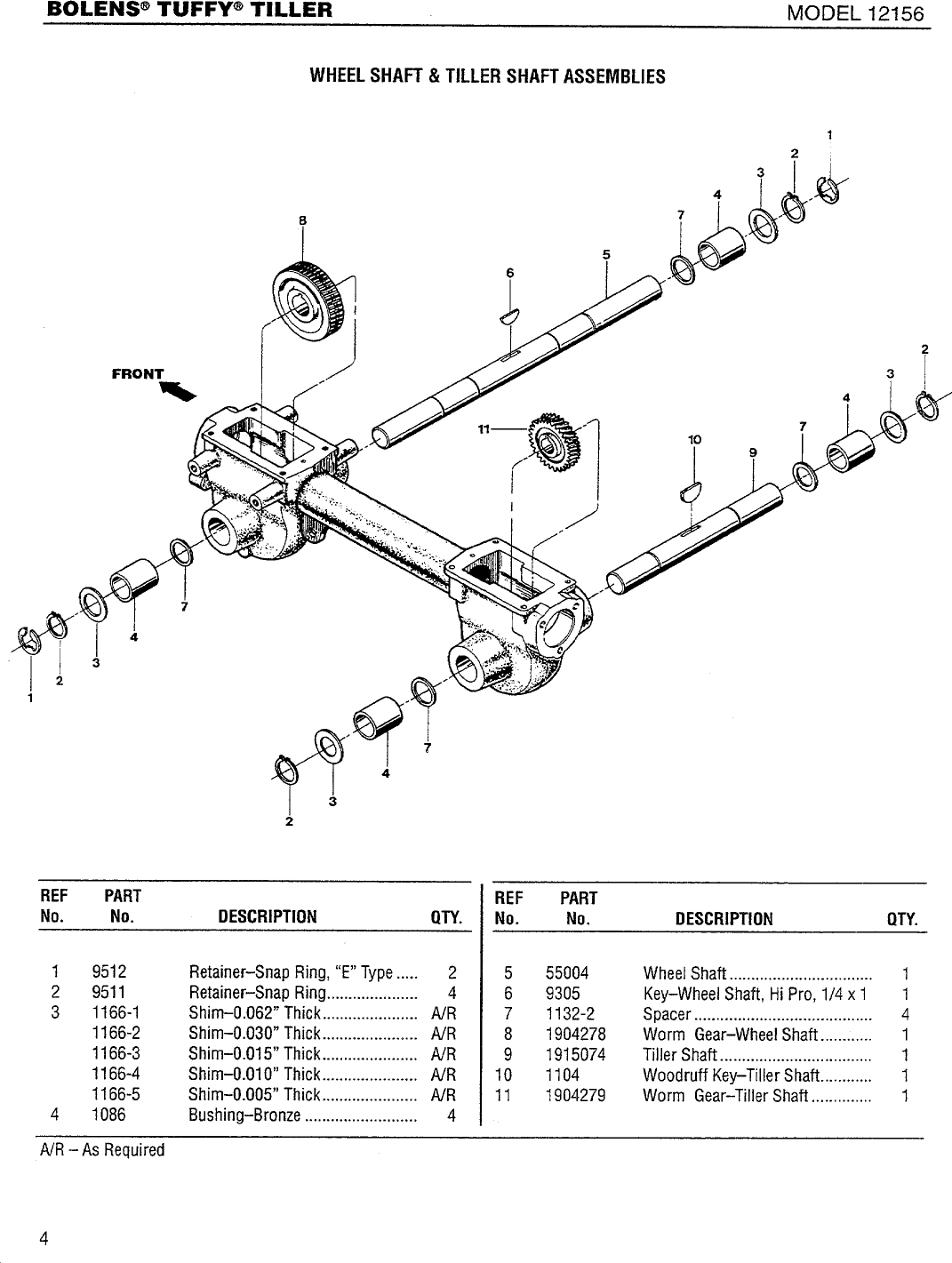 Page 4 of 12 - Bolens Bolens-Tuffy-12156-Parts-Catalogue-  Bolens-tuffy-12156-parts-catalogue