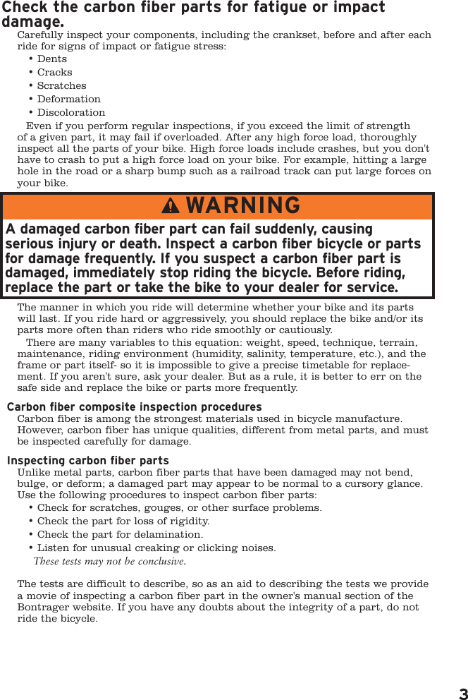 Page 3 of 6 - Bontrager Bontrager-Race-Xxx-Lite-Owners-Manual- Bontrager-race-xxx-lite-owners-manual