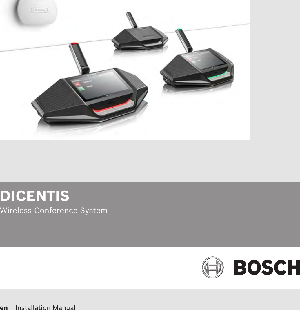       DICENTISWireless Conference System  en Installation Manual  