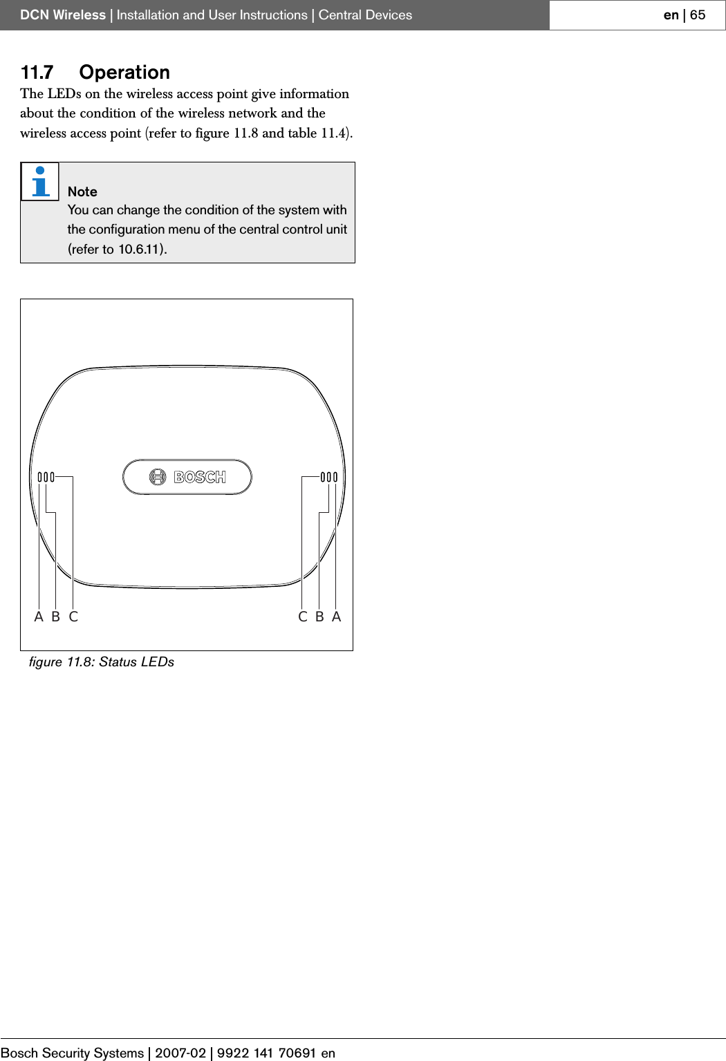 Page 36 of Bosch Security Systems DCNWAP Wireless Access Point User Manual Part 2