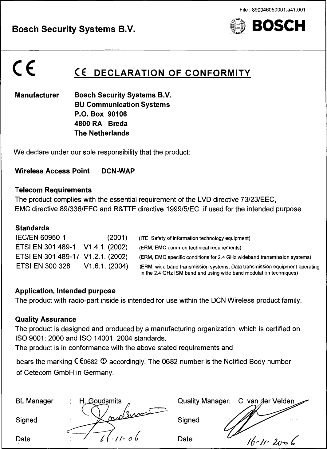 Page 85 of Bosch Security Systems DCNWAP Wireless Access Point User Manual Part 2