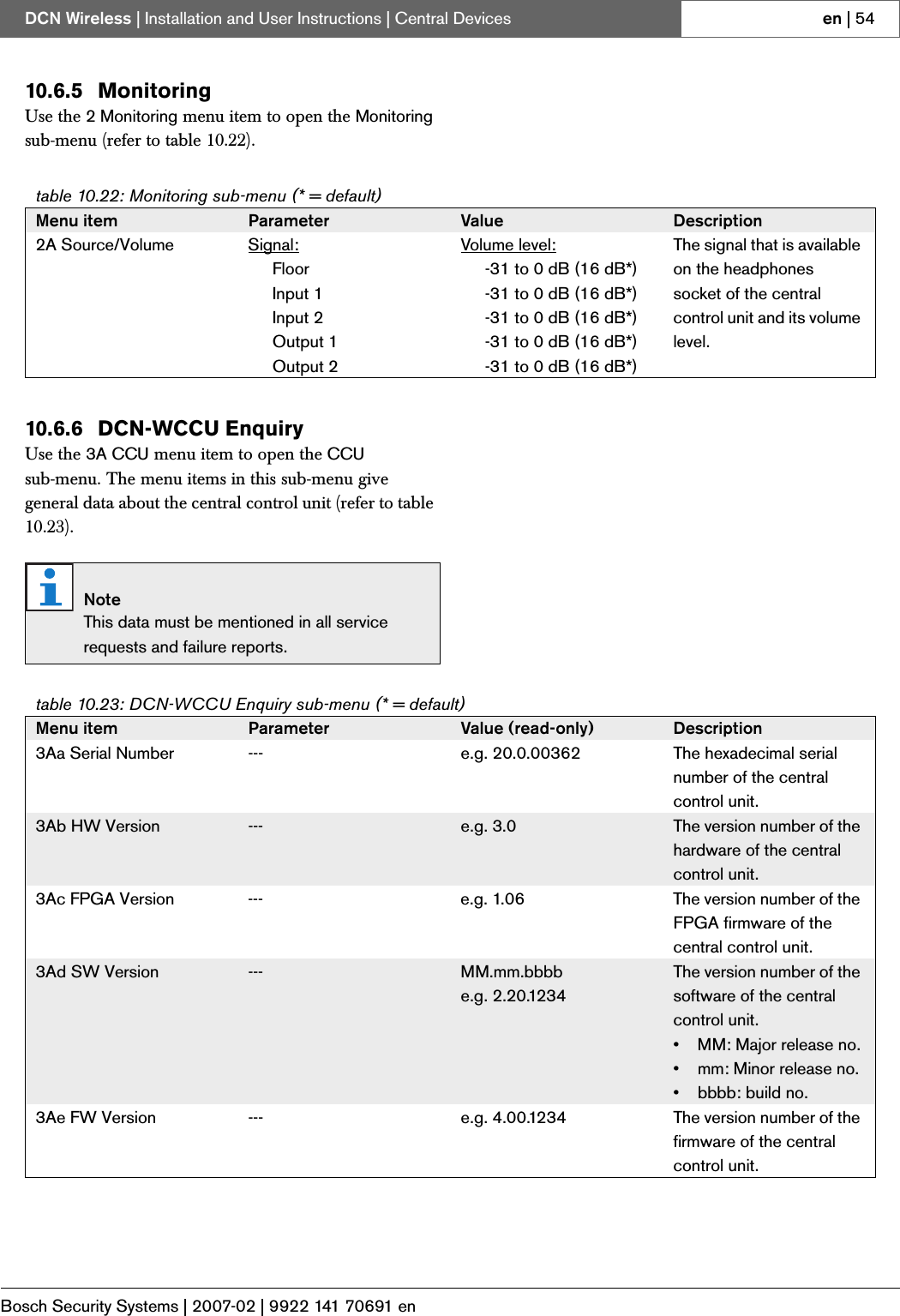 Page 25 of Bosch Security Systems DCNWDU Wireless Discussion Units User Manual Part 2