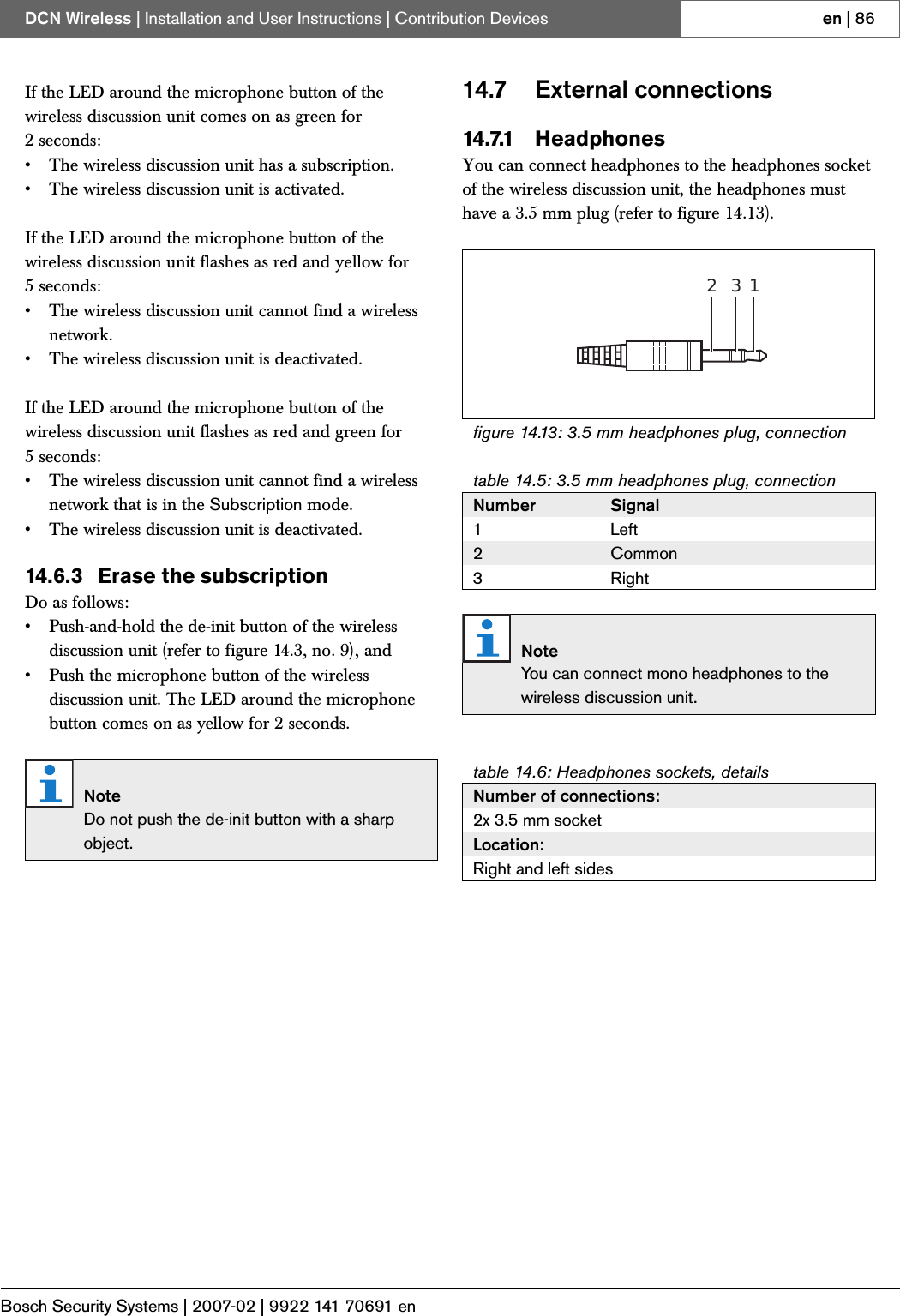 Page 57 of Bosch Security Systems DCNWDU Wireless Discussion Units User Manual Part 2