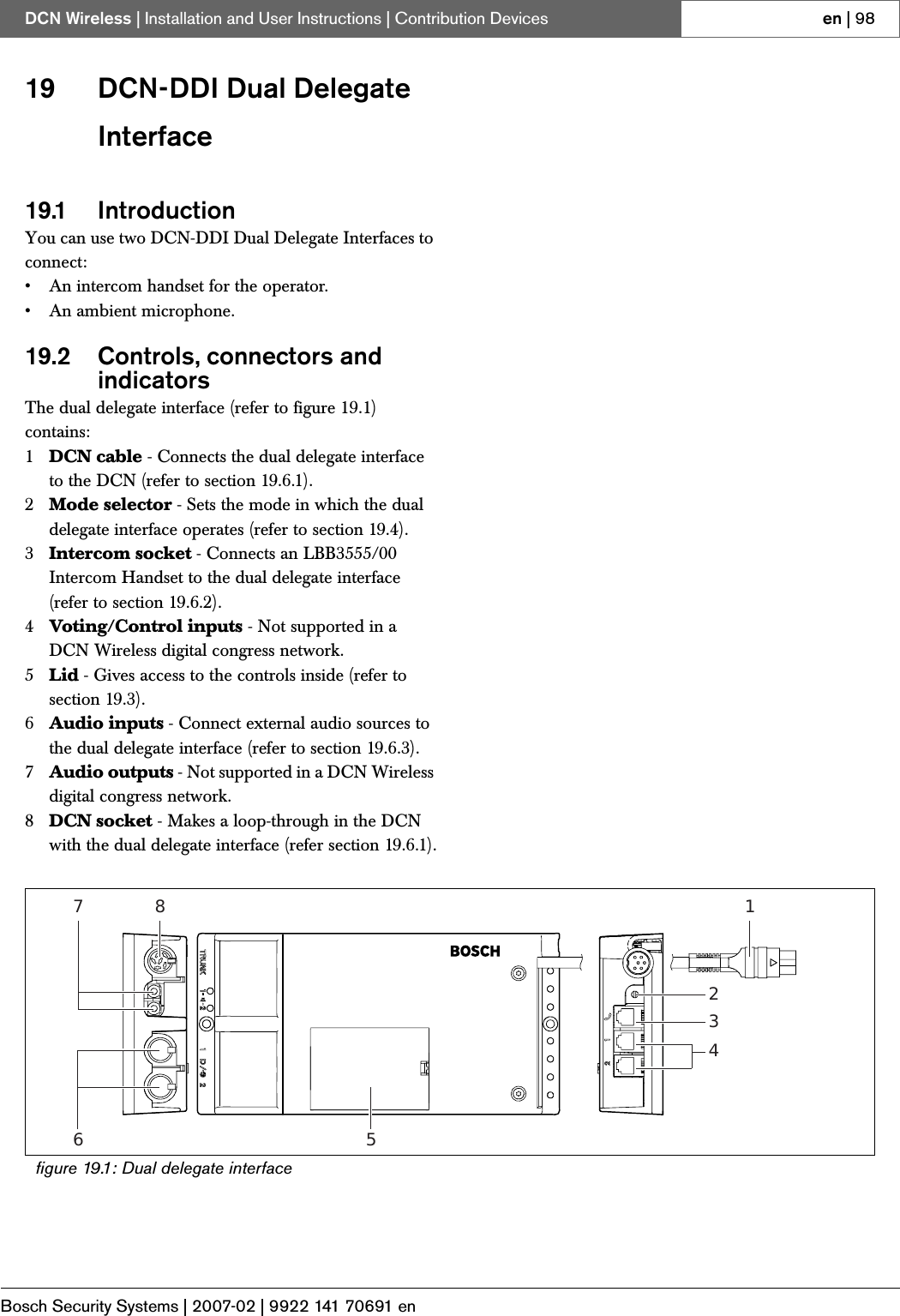 Page 69 of Bosch Security Systems DCNWDU Wireless Discussion Units User Manual Part 2