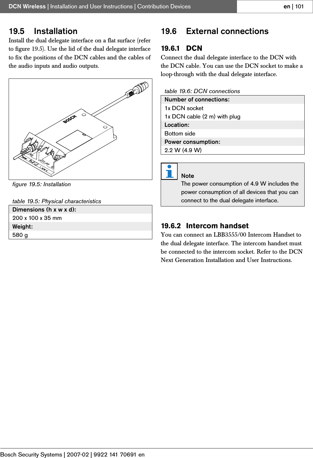 Page 72 of Bosch Security Systems DCNWDU Wireless Discussion Units User Manual Part 2