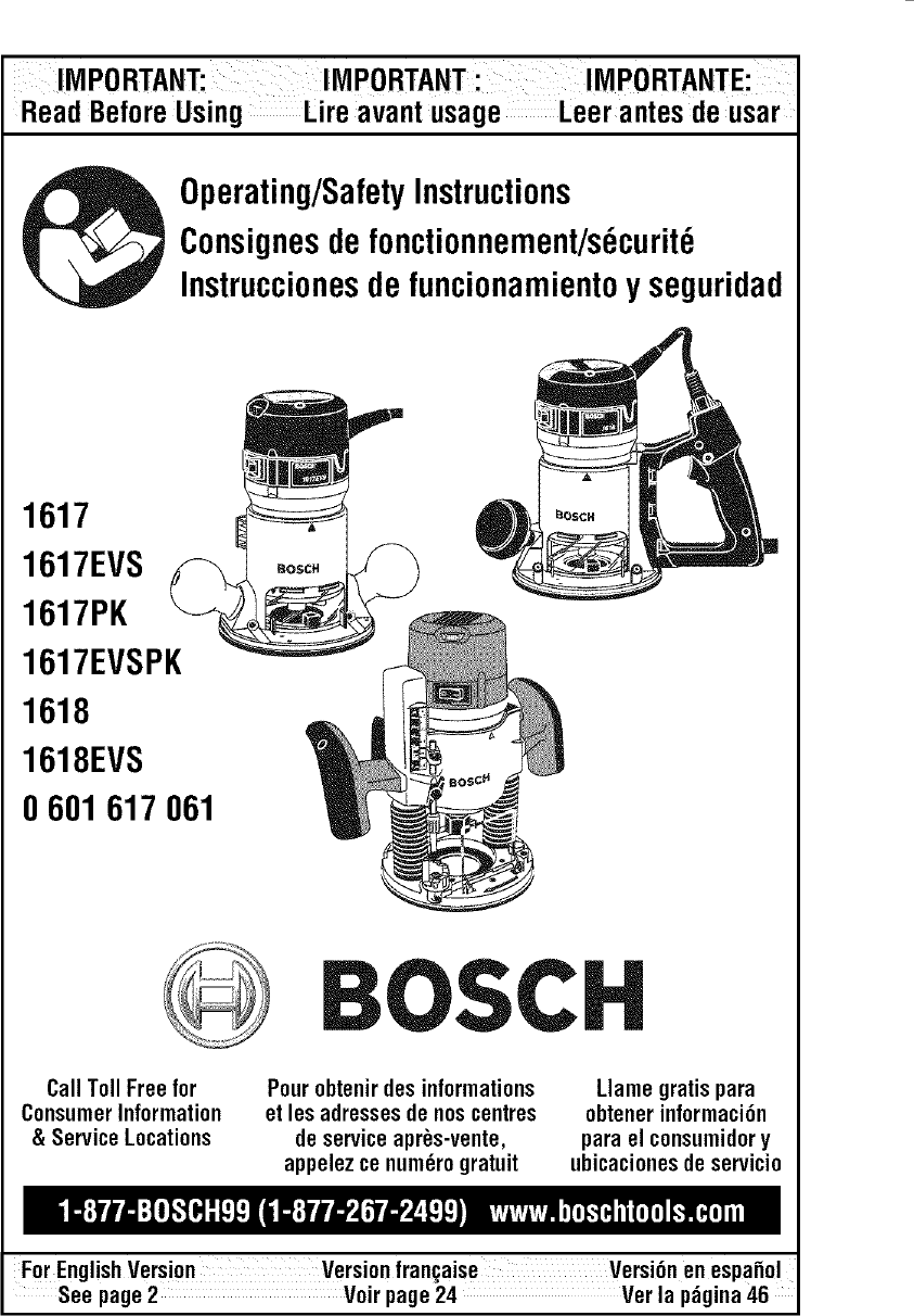 Bosch 1617 Speed Chart
