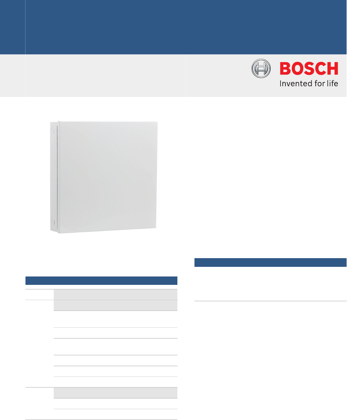 Bosch B8103 Enclosure Fr Data Sheet 18014417040643979