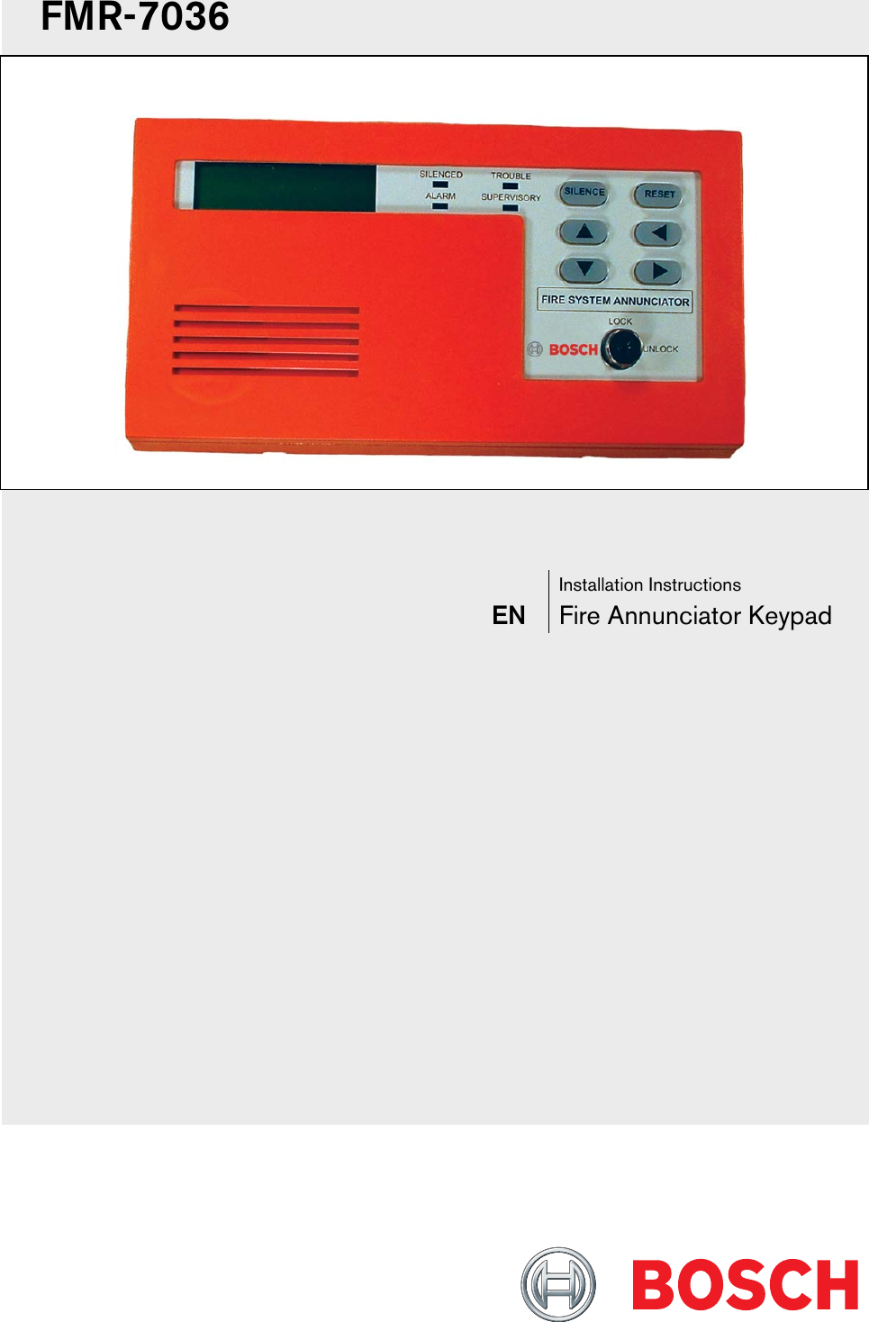Page 1 of 8 - Boschhome Boschhome-Bosch-Appliances-Home-Security-System-Fmr-7036-Users-Manual- FMR-7036 Boschhome-bosch-appliances-home-security-system-fmr-7036-users-manual