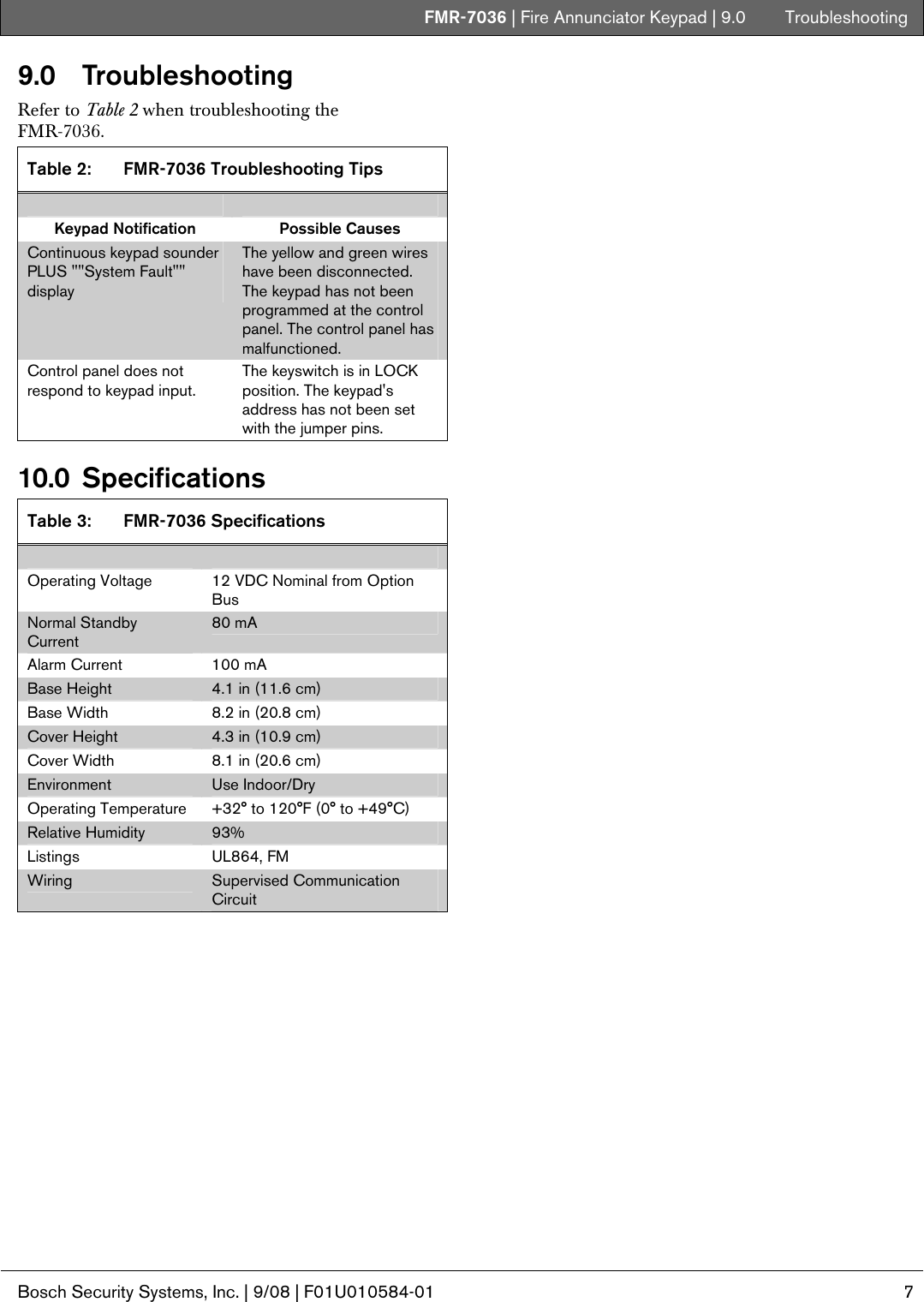 Page 7 of 8 - Boschhome Boschhome-Bosch-Appliances-Home-Security-System-Fmr-7036-Users-Manual- FMR-7036 Boschhome-bosch-appliances-home-security-system-fmr-7036-users-manual