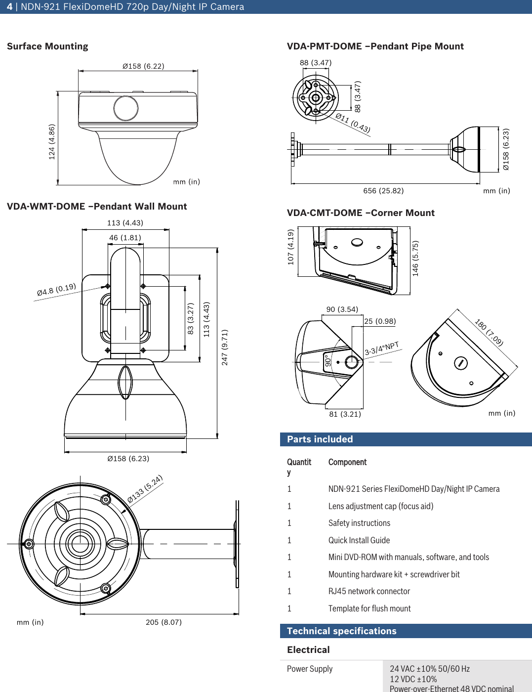 Page 4 of 7 - Boschhome Boschhome-Bosch-Appliances-Home-Security-System-Ndn-921-Users-Manual- NDN-921 FlexiDomeHD 720p Day/Night IP Camera  Boschhome-bosch-appliances-home-security-system-ndn-921-users-manual