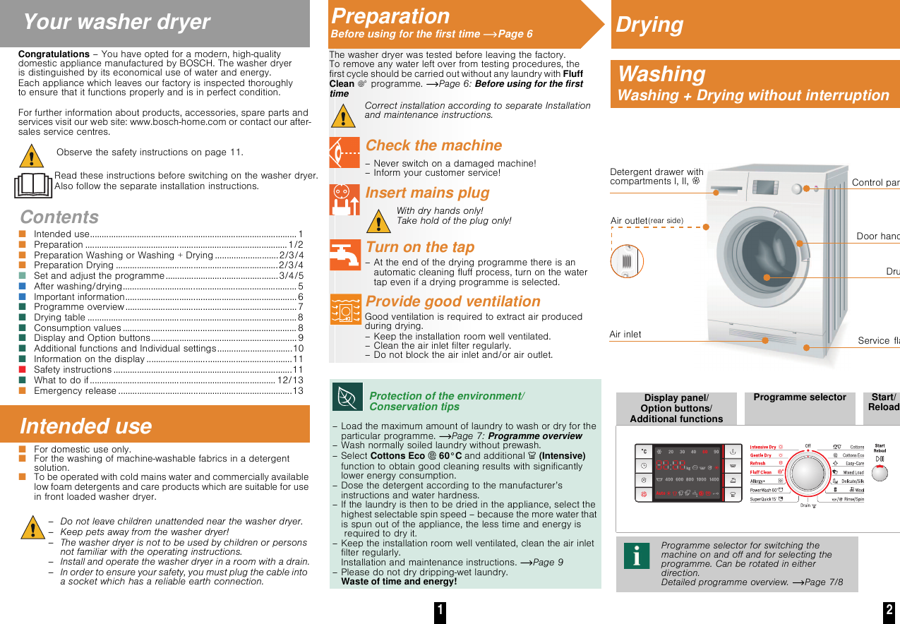 Page 3 of 10 - Boschhome Boschhome-Wvh28421Gb-Instruction-Manual- ManualsLib - Makes It Easy To Find Manuals Online!  Boschhome-wvh28421gb-instruction-manual