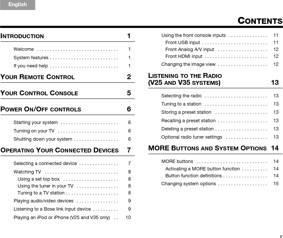 Page 5 of Bose 403155M RF Remote Control User Manual Cover 8 5x6 5 OP Guide 3L