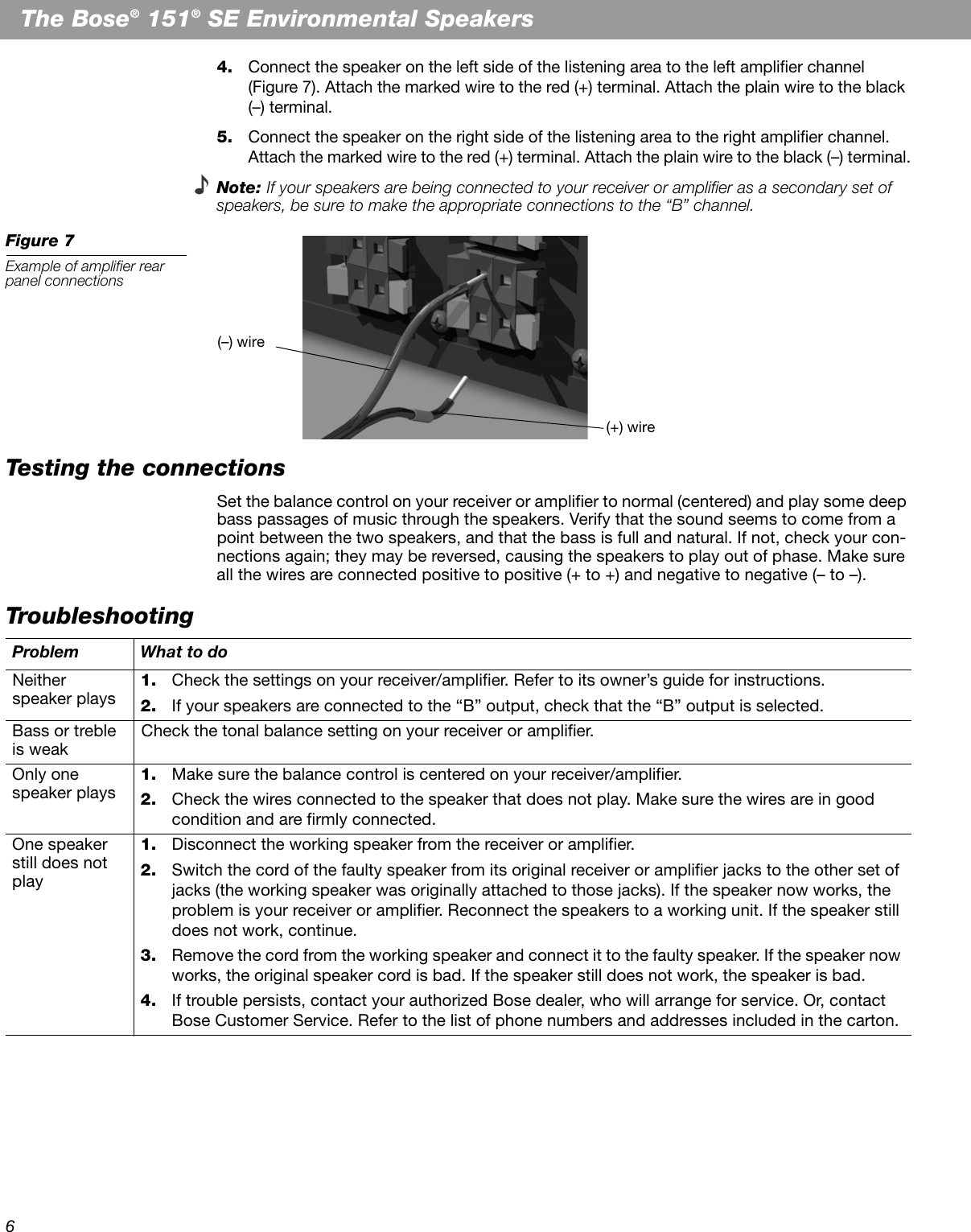 Page 6 of 8 - Bose Bose-151-Se-Users-Manual- AM273809_00_Print  Bose-151-se-users-manual