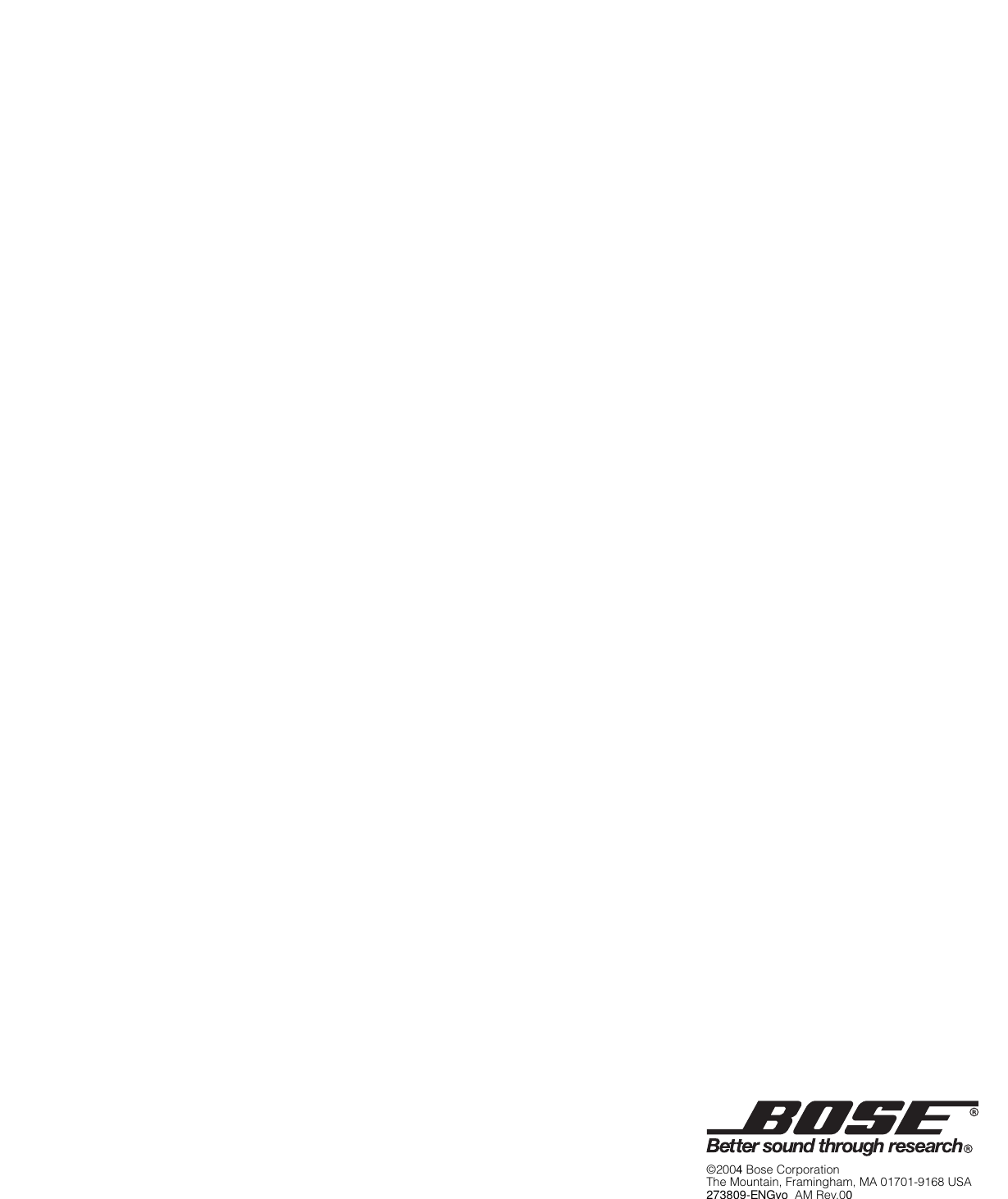 Page 8 of 8 - Bose Bose-151-Se-Users-Manual- AM273809_00_Print  Bose-151-se-users-manual