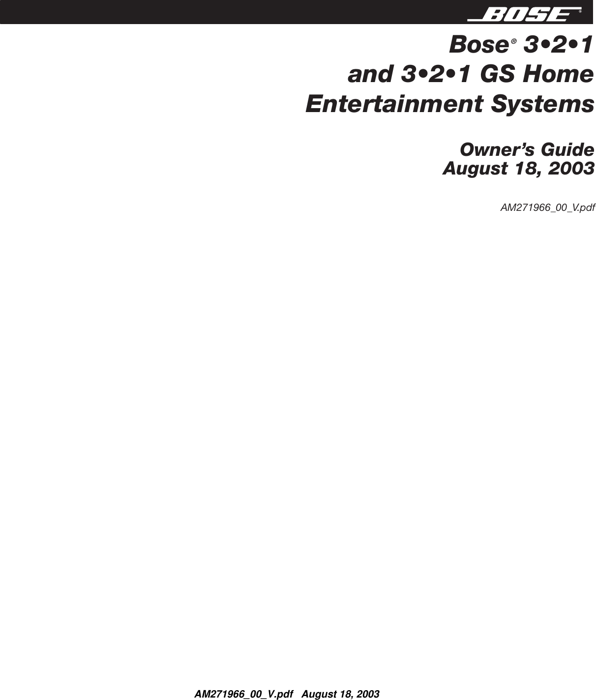 Bose 321 Users Manual Og_321gs
